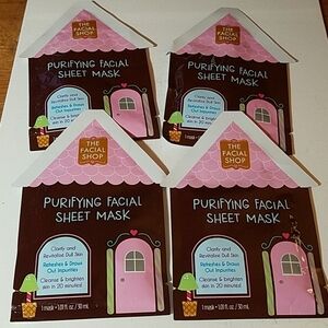 The Facial Shop Purifying Facial Sheet Mask Set 4